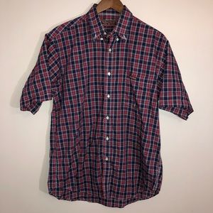 MARLBORO Classics Authentic Country Mens Sz MEDIUM Plaid Short Sleeve Shirt GUC!